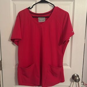 Hot pink scrub top